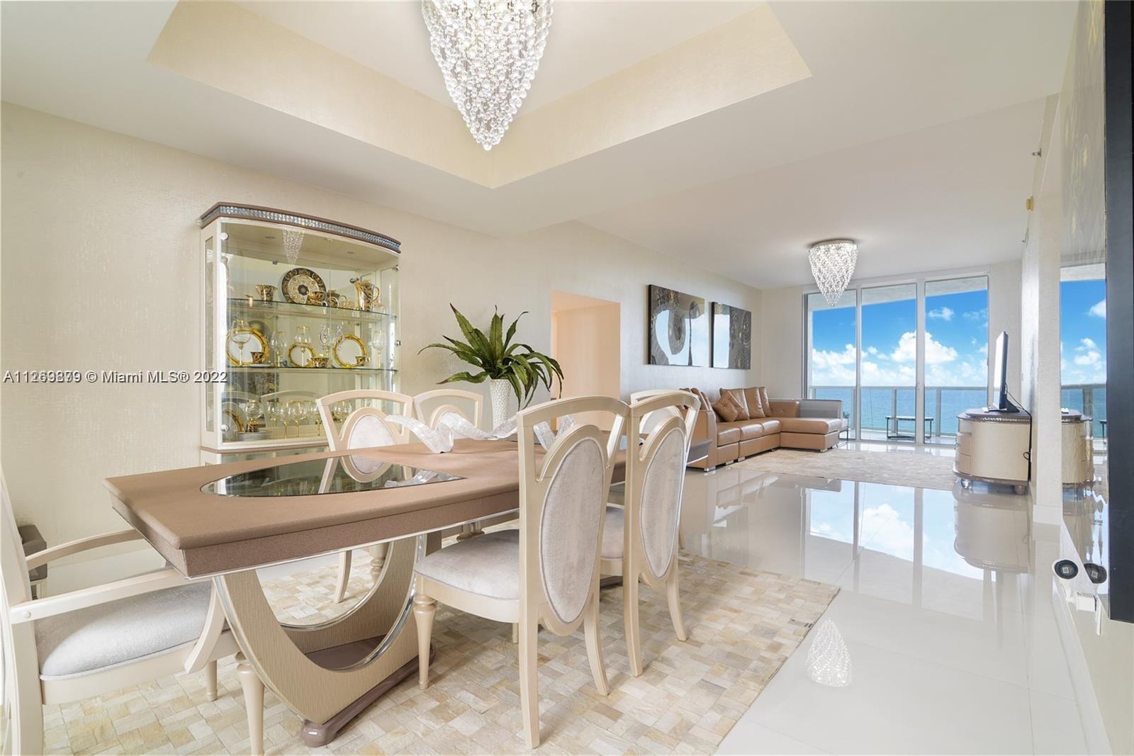Stunning direct oceanfront residence in Trump Tower Three Sunny Isles Beach with multiple terraces a