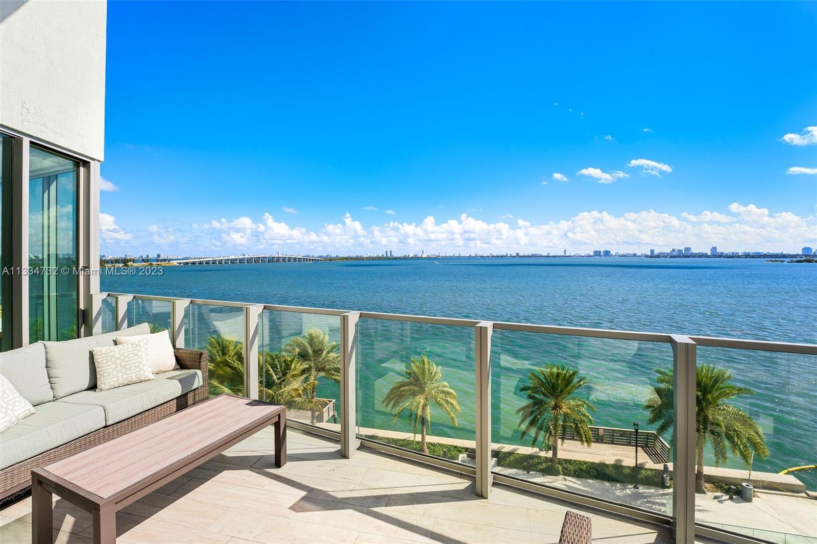 Enjoy unobstructed bay & Miami Beach views in this stunning residence in coveted Biscayne Beach. Ent