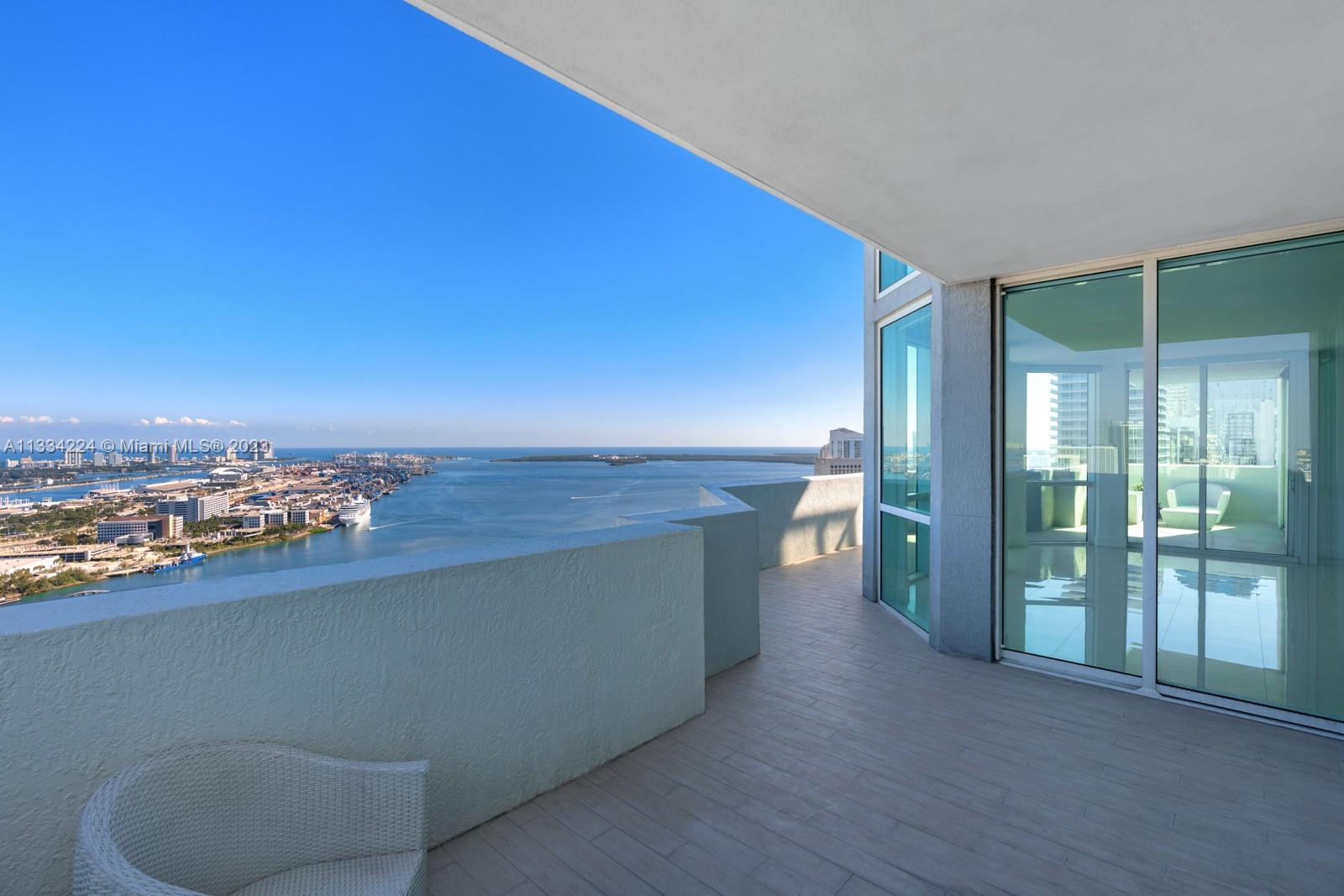 Unobstructed water views through floor-to-ceiling windows and 2 balconies perfect sunrises and sunse