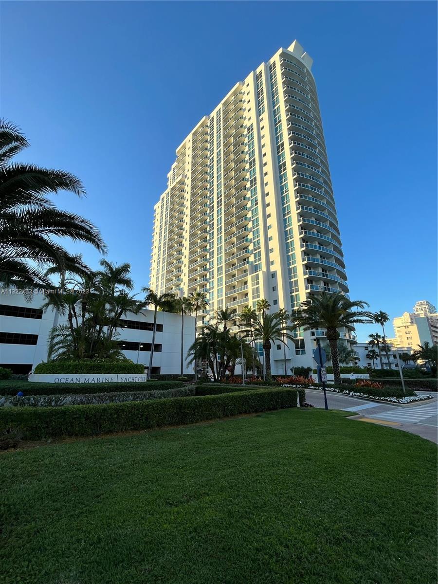 Beautiful unit facing east with a view of the ocean located in Hallandale Beach, FL at Ocean Marine 