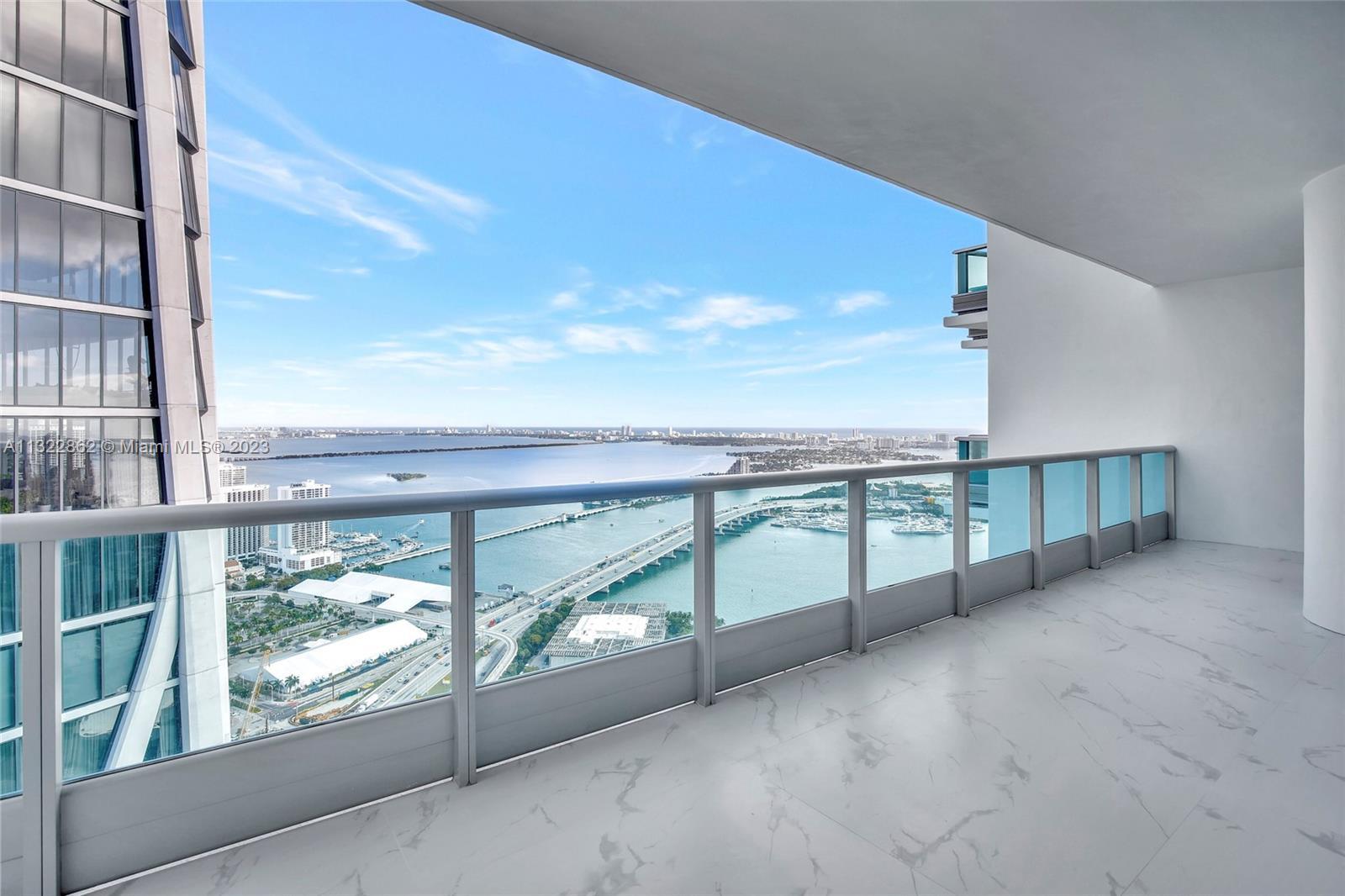 Live in the sky in this spectacular 2 bedroom, 3 full bathroom condo at 900 Biscayne. Enjoy entering