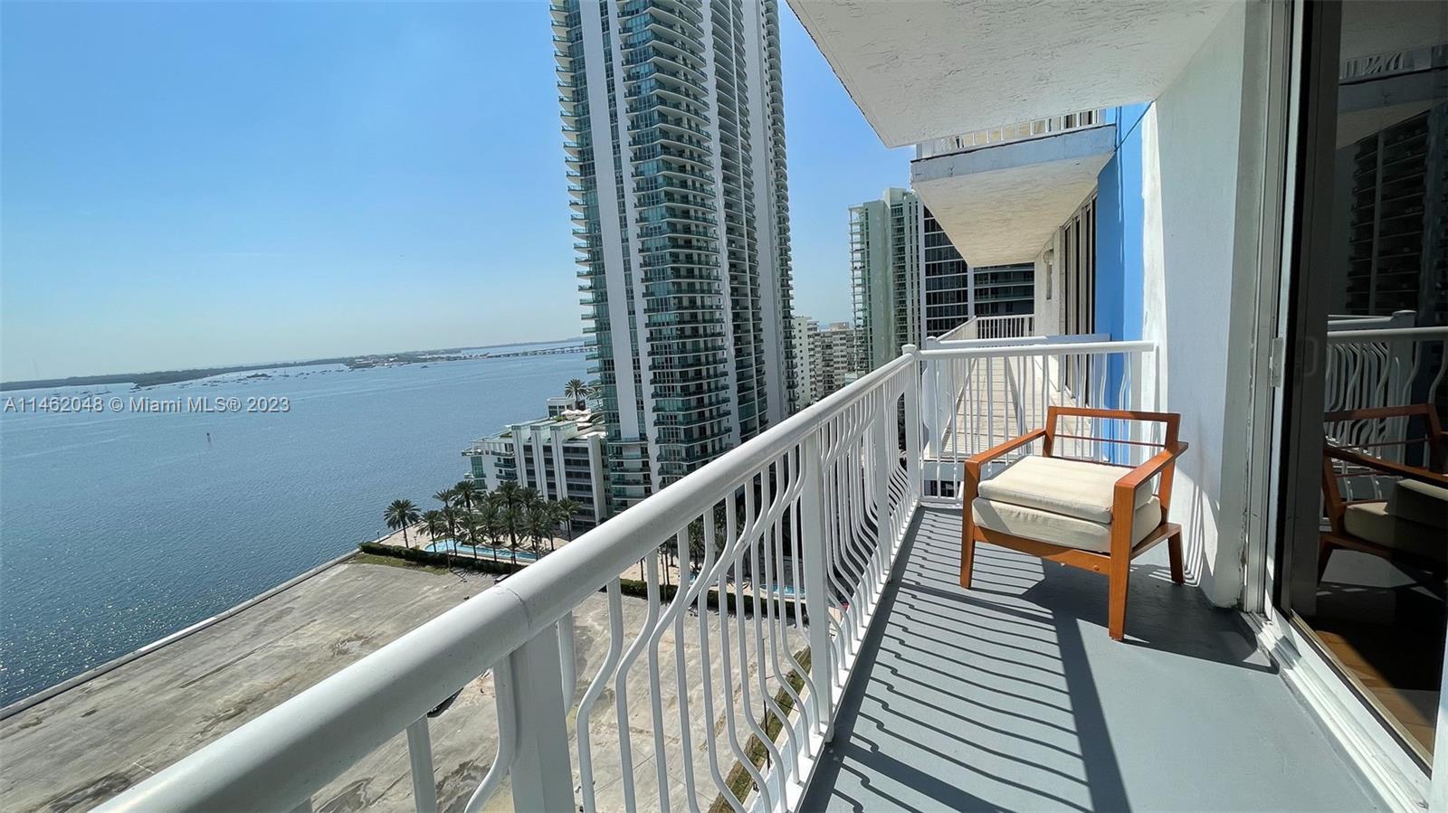 Super spacious move-in condition 3 bed/2 bath in the heart of Brickell. No rental restrictions. Perf