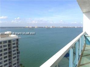 Beautiful water vew in this large 2 bed 2 bath condo . Just renovated pool and fitness center, 24 Hr