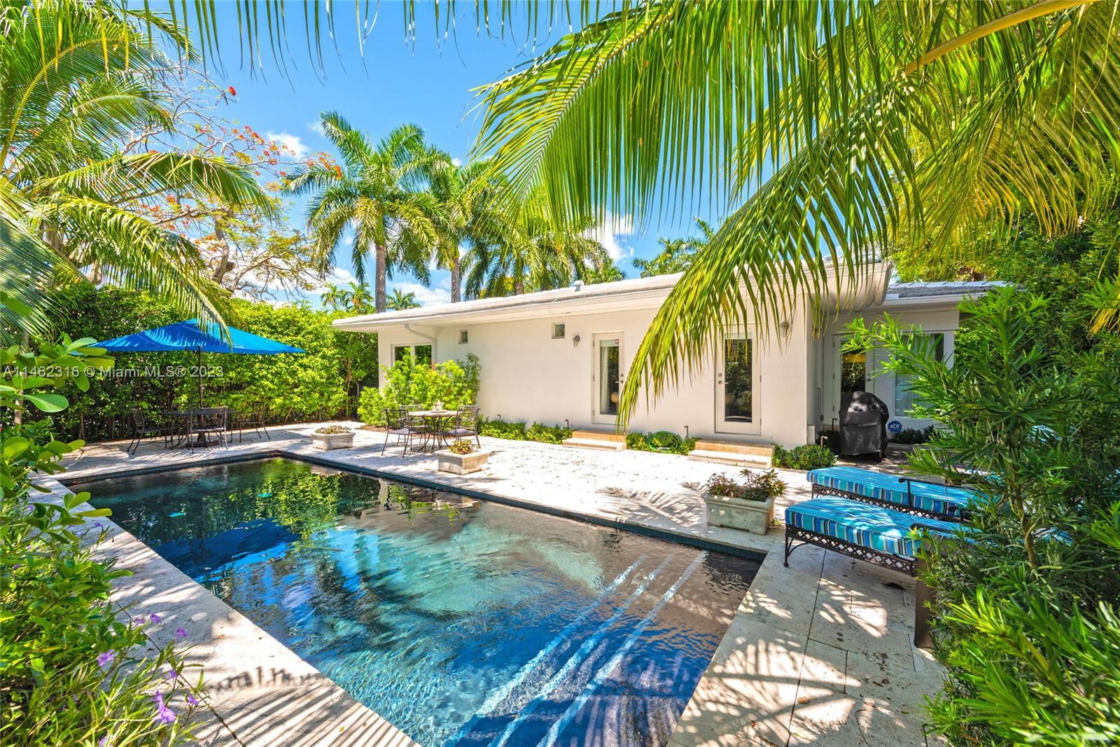 Paradise! Updated pool home tucked behind a lush privacy hedge on prestigious upper N Bay Rd. The ga