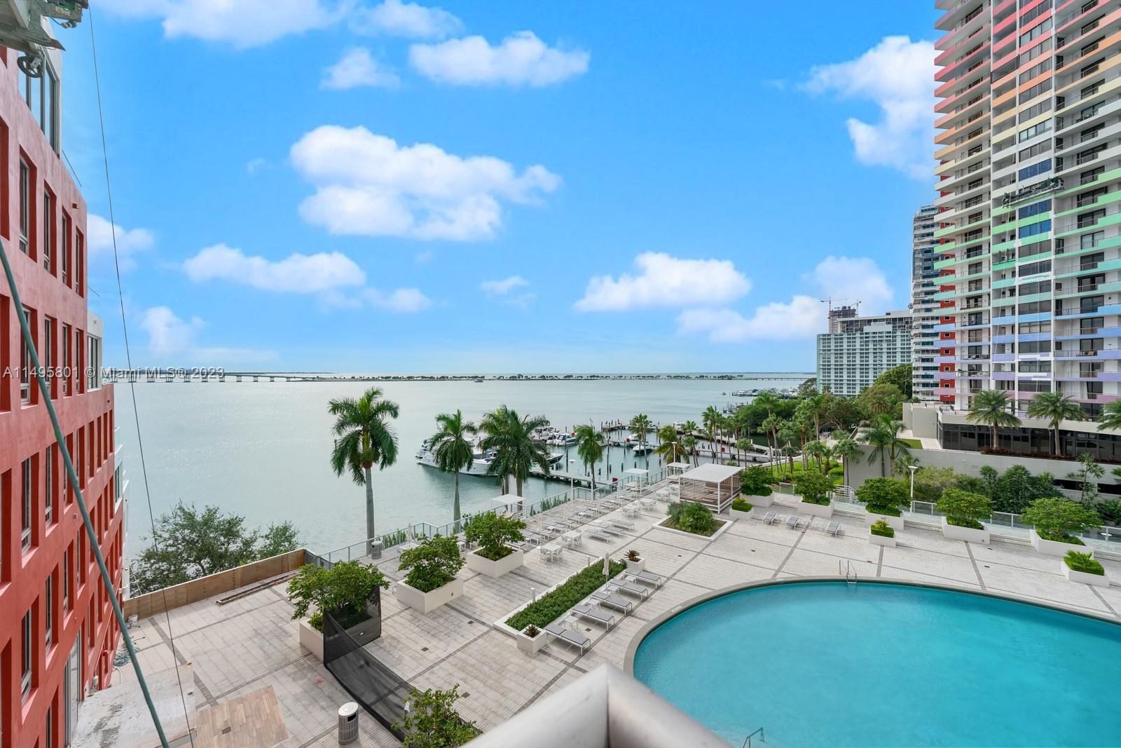 Nestled in the vibrant heart of Brickell, discover the only available 3-bedroom residence with water