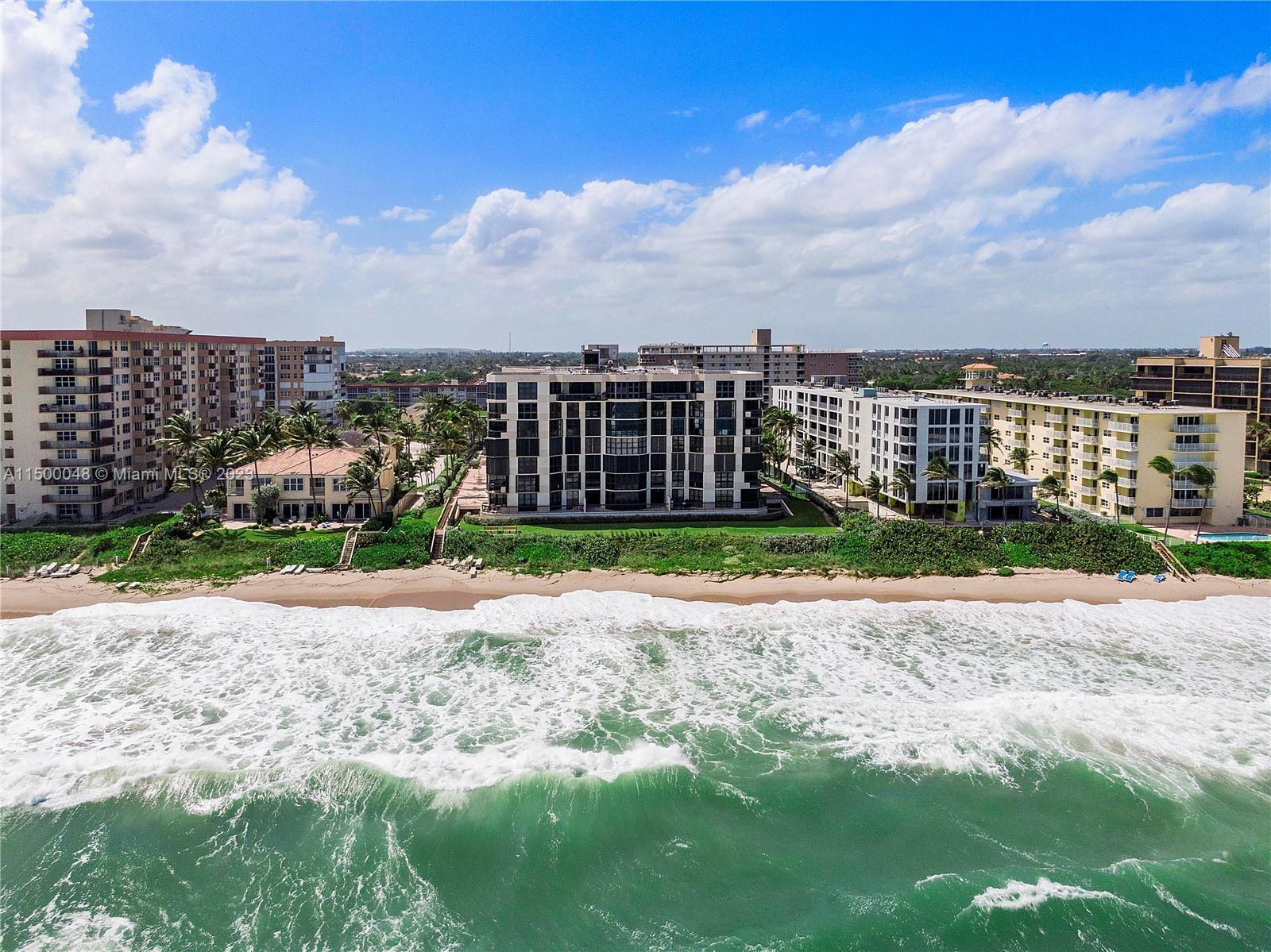 Direct oceanfront condo located in the recently renovated Hillsboro Ocean Club. This expansive 2 bed