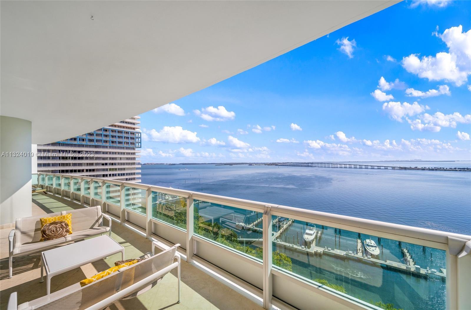 Amazing water views from this 16th floor unit. All rooms face the ample terrace.
2 Bedroom, 2 full 