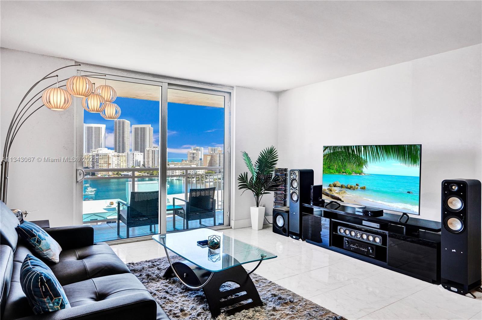Breathtaking water and city views from you enter this bright and spacious unit.  This 1 bedroom 2 ba