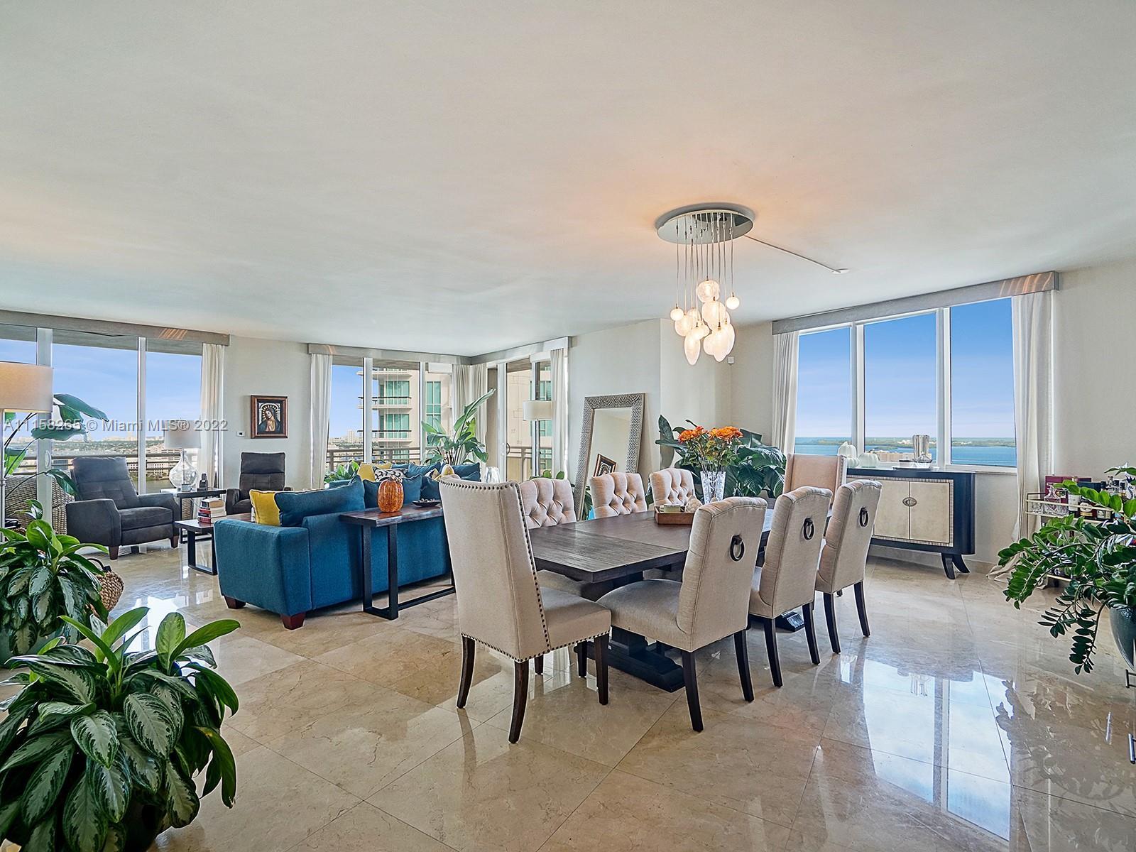 This 4/4.5 is an incredible home in the sky. Located in luxurious Carbonell on exclusive Brickell Ke