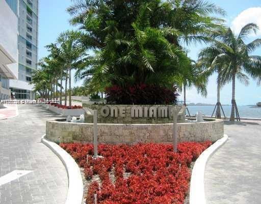 1/1 with direct views of Biscayne Bay and Miami Skyline in One Miami. New living room flooring.  5 s