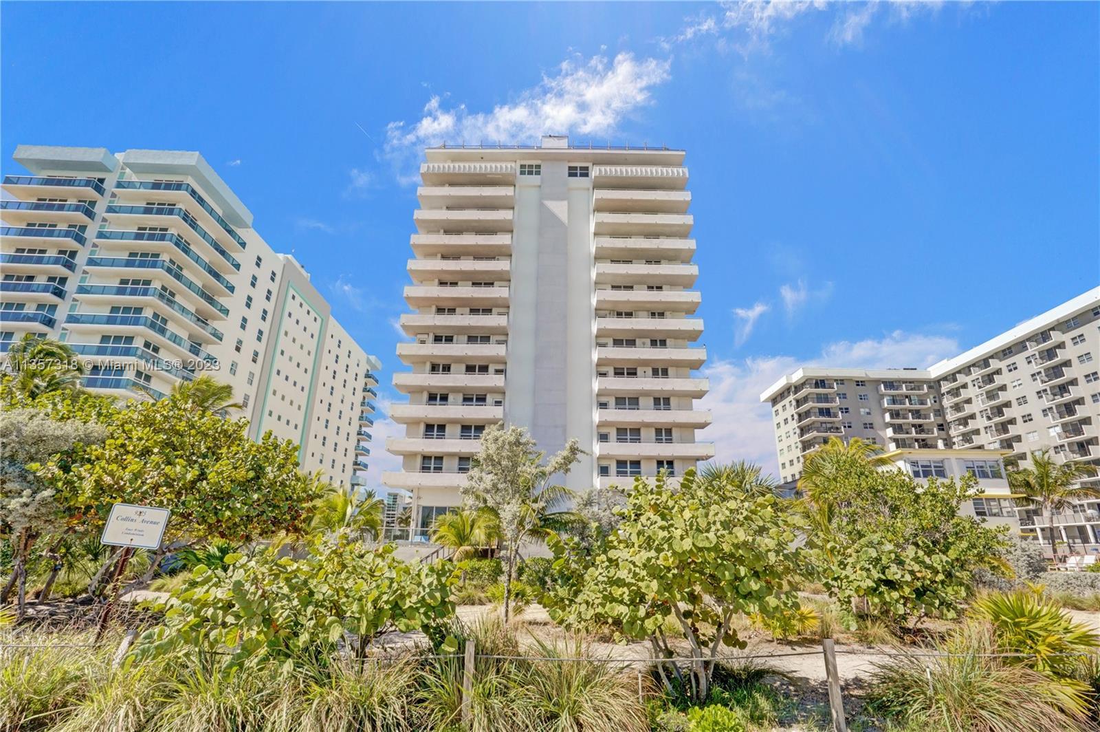 Desirable Ocean Front building in the heart of Surfside. This spacious corner 2 bed/2 bath, with 1,2