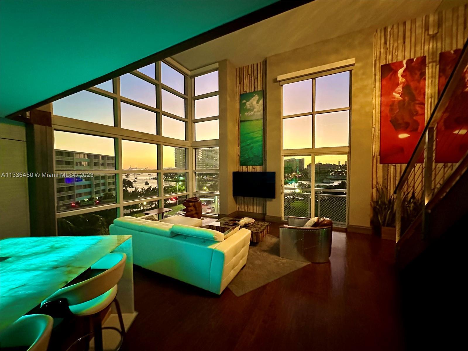 One of a kind designer, high tech LOFT in South Beach. Spectacular Sunset Harbour views and location