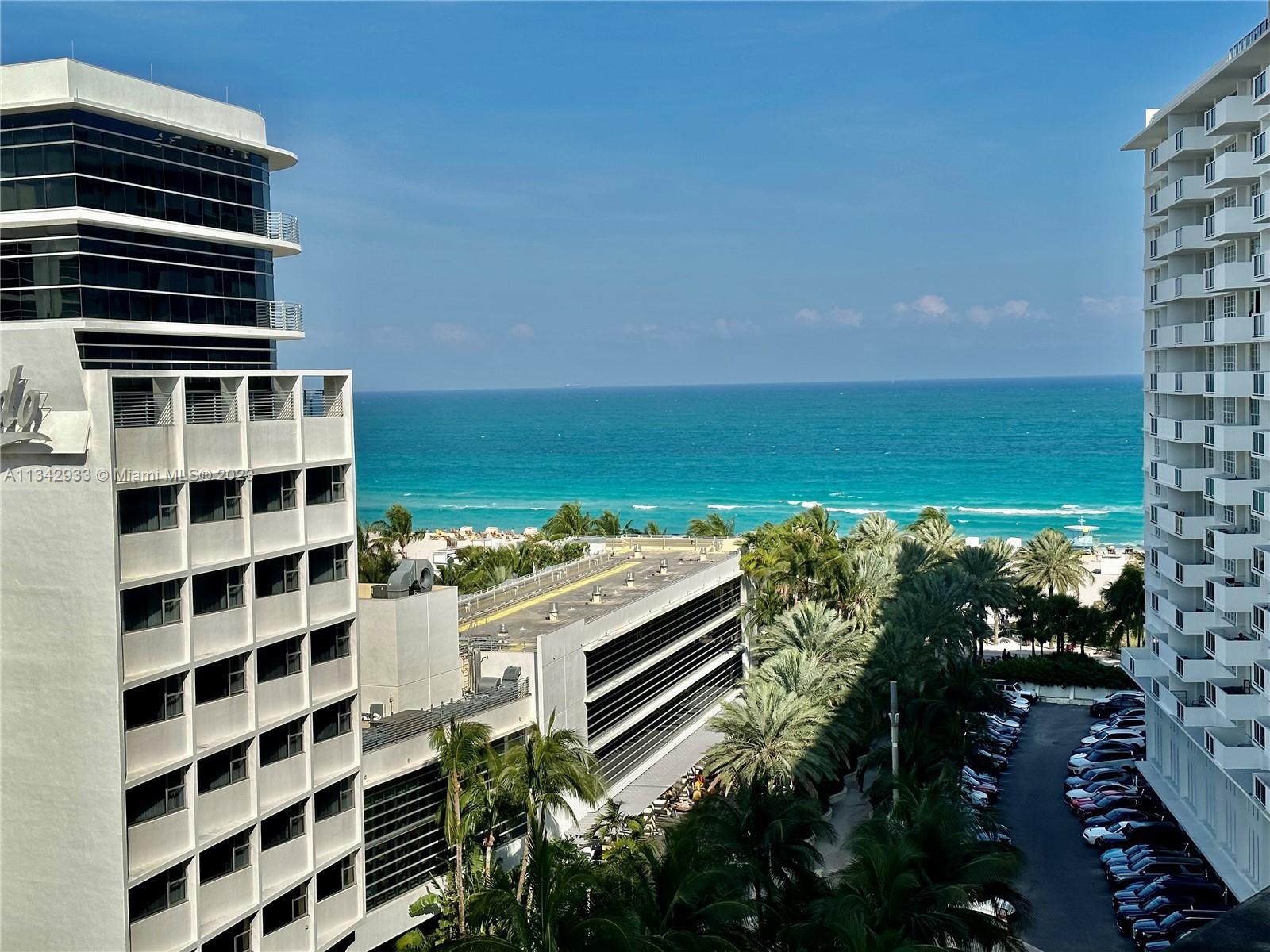 Renovated, beachfront condo with ocean and city views from the balcony, bright with  ample closet sp