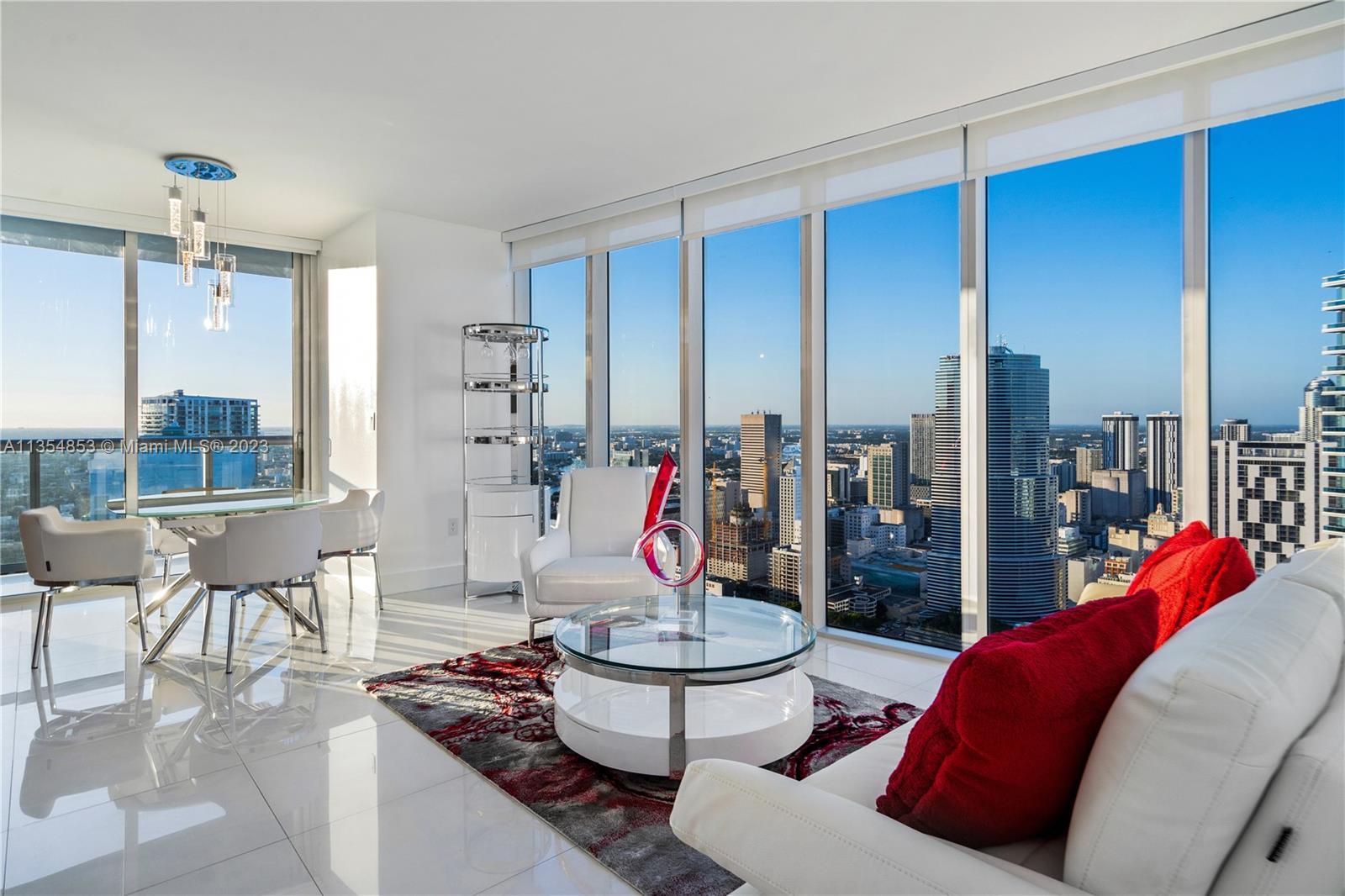 Huge, Waterfront "Corner Unit" at Icon Brickell, near the top of the building!  Enjoy water views fr