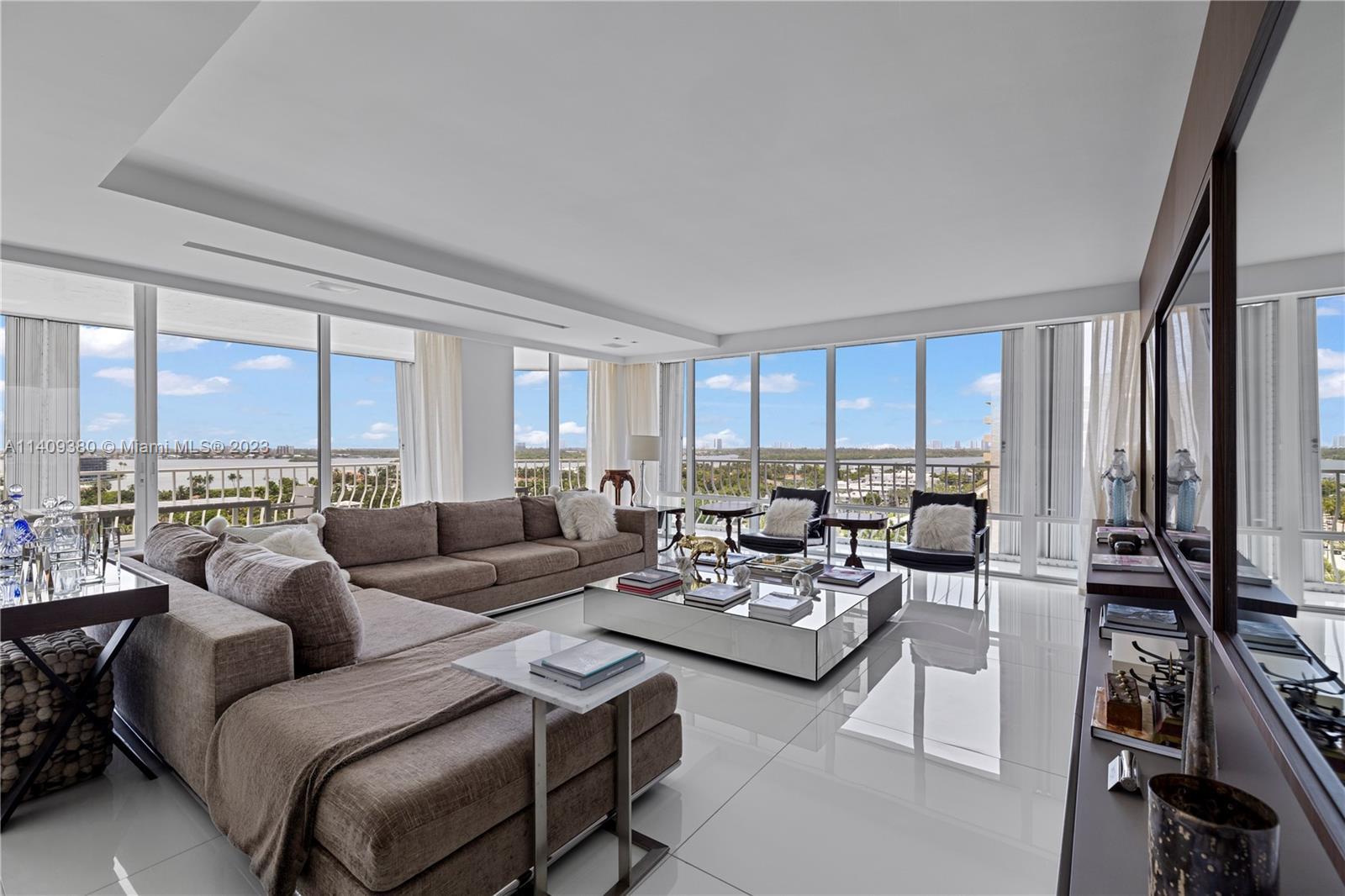 This fully renovated Bal Harbour apartment offers a spacious living space of 3,300 square feet. With