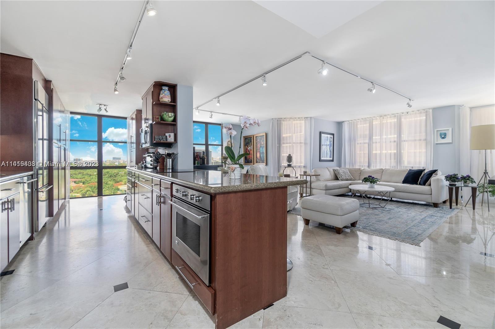 Live on the quiet tree-lined south side of prestigious Brickell Avenue, in a well established waterf