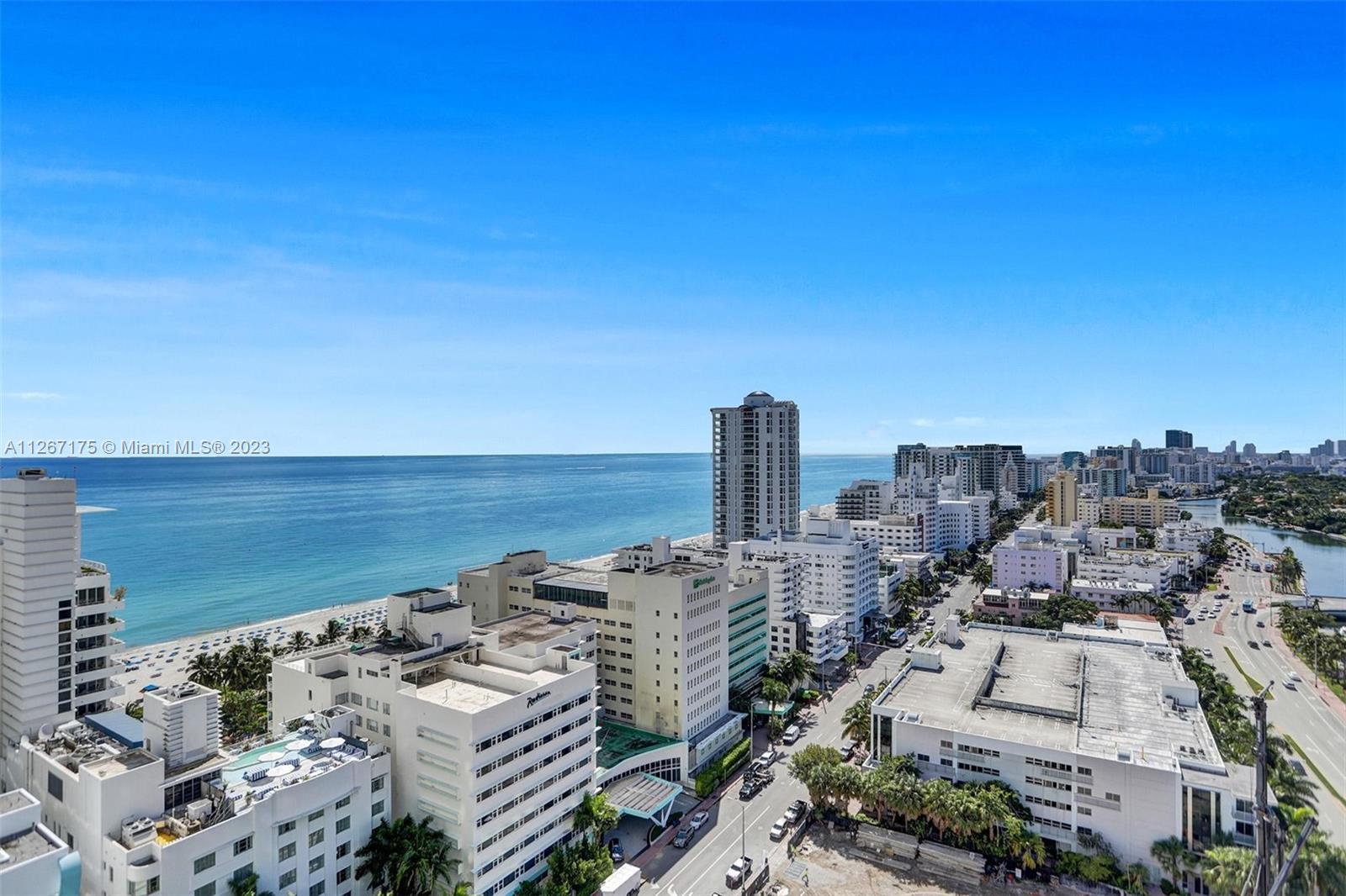 Enjoy gorgeous ocean and city views from this corner 2BD/3BA on the 21st floor at Fontainebleau II. 