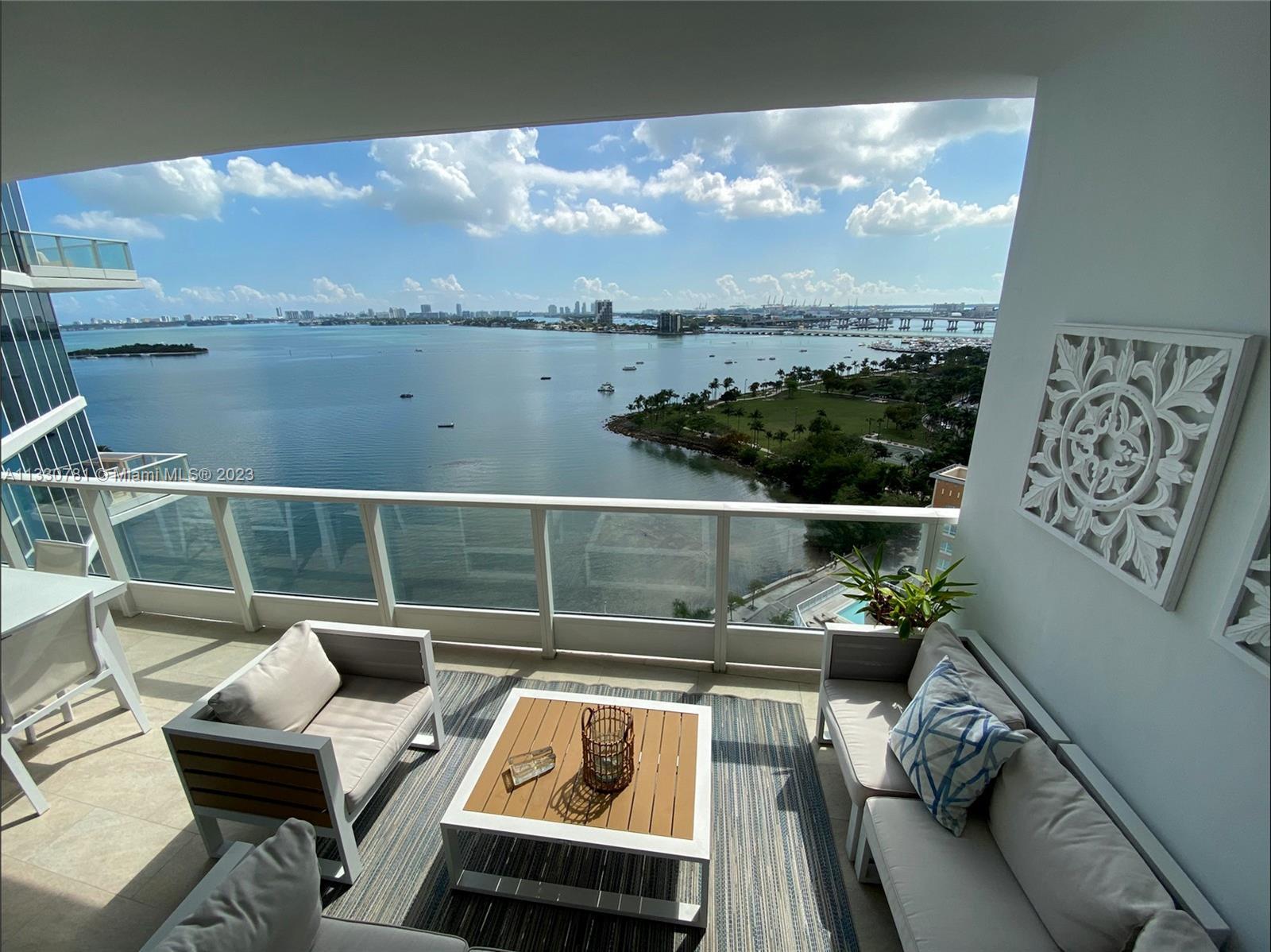 Amazing views from every room in true 3/3 condo with 2 parking spaces at Edgewater’s most admired & 