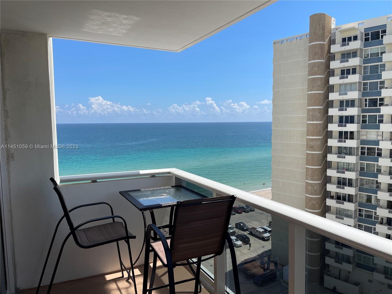 Enjoy a luxurious oceanfront lifestyle from this well maintained fully furnished condo in Hallandale