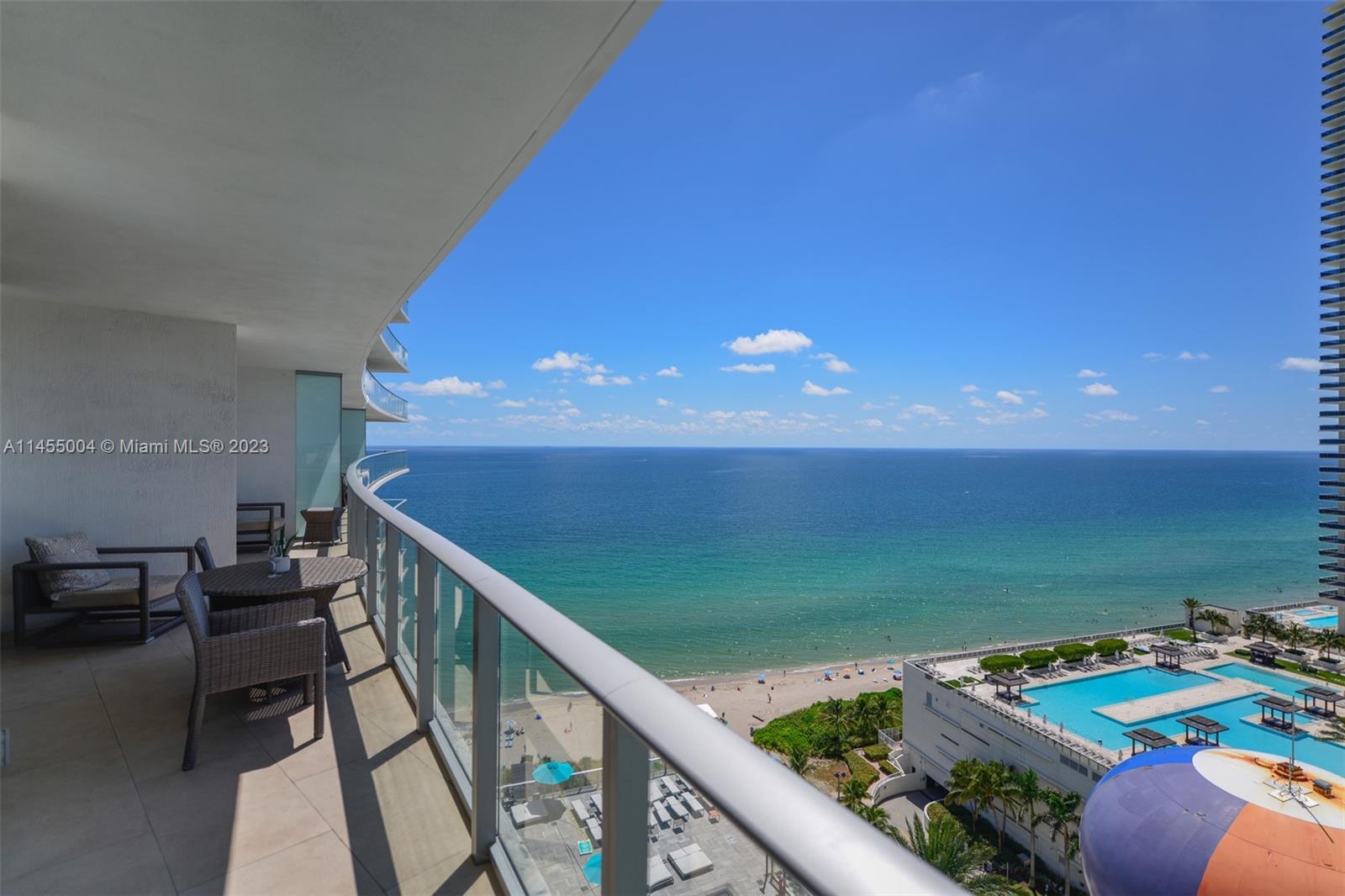 This is an impressive two-bedroom and two-bathroom unit located in the Hyde Resort and Residences. T