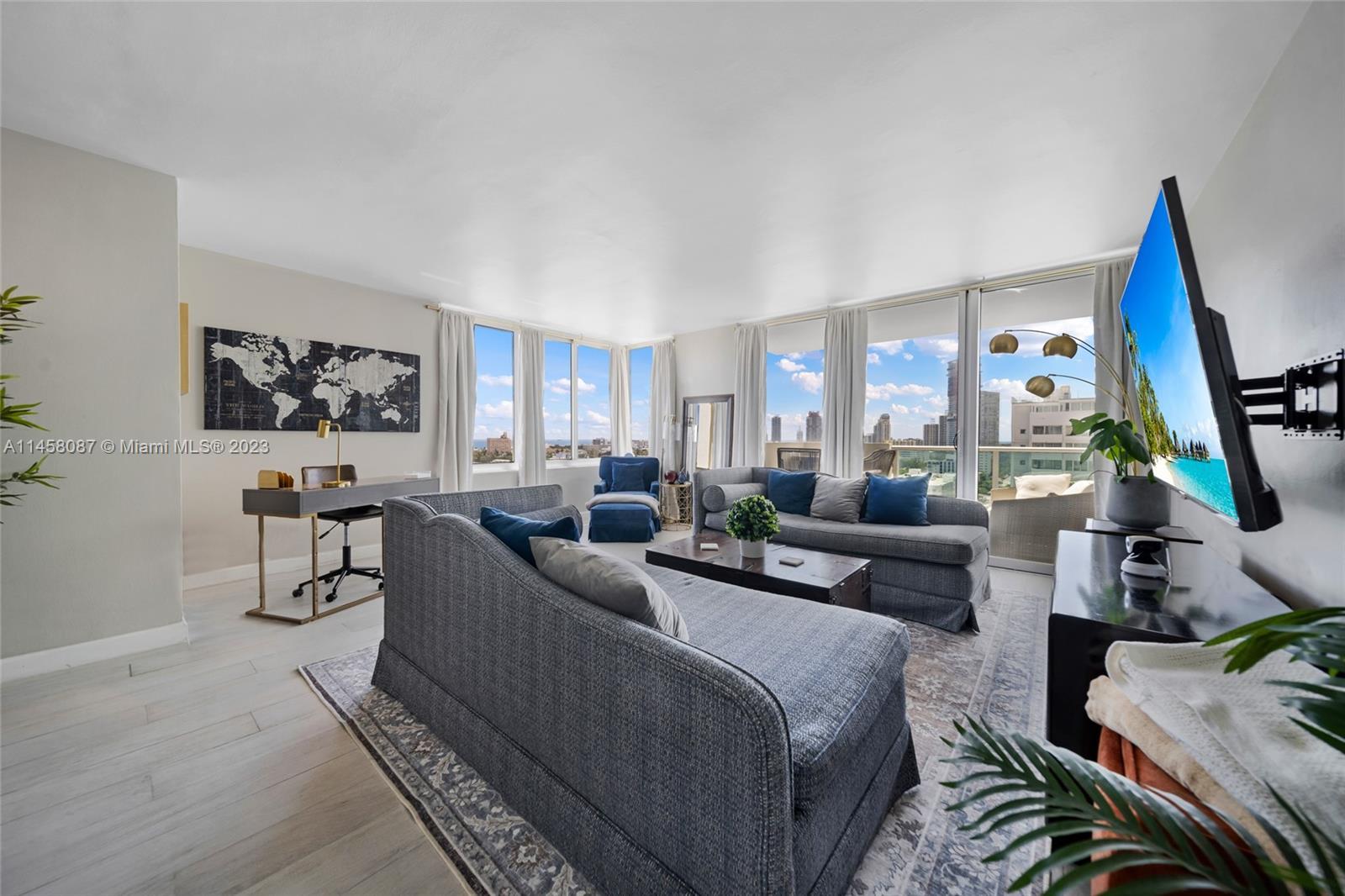 Highly sought after corner penthouse at Mirador 1200. Spectacular sunrise from oversized almost 1000