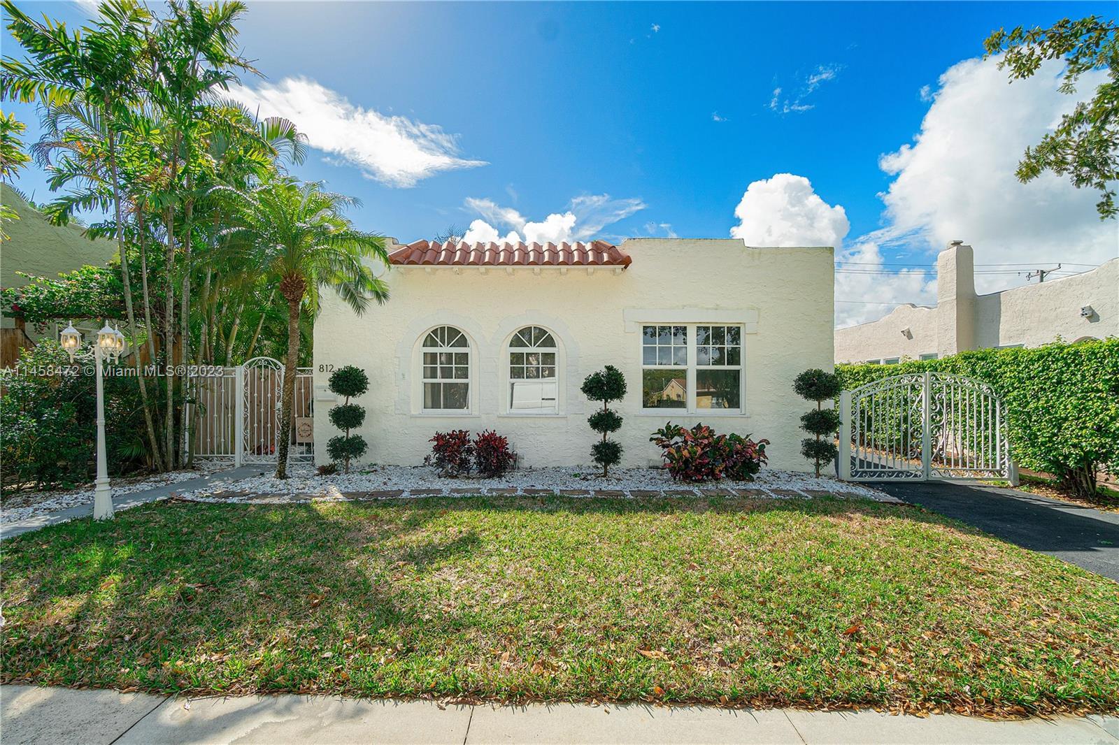 Historic Spanish missionary style home built in the 1920’s located in the Flamingo Park area. Comple