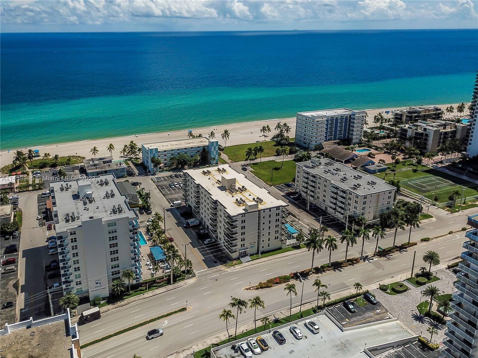 Enjoy ocean and pool views from this very spacious 2 bedroom/2 bath unit.  High impact doors and win