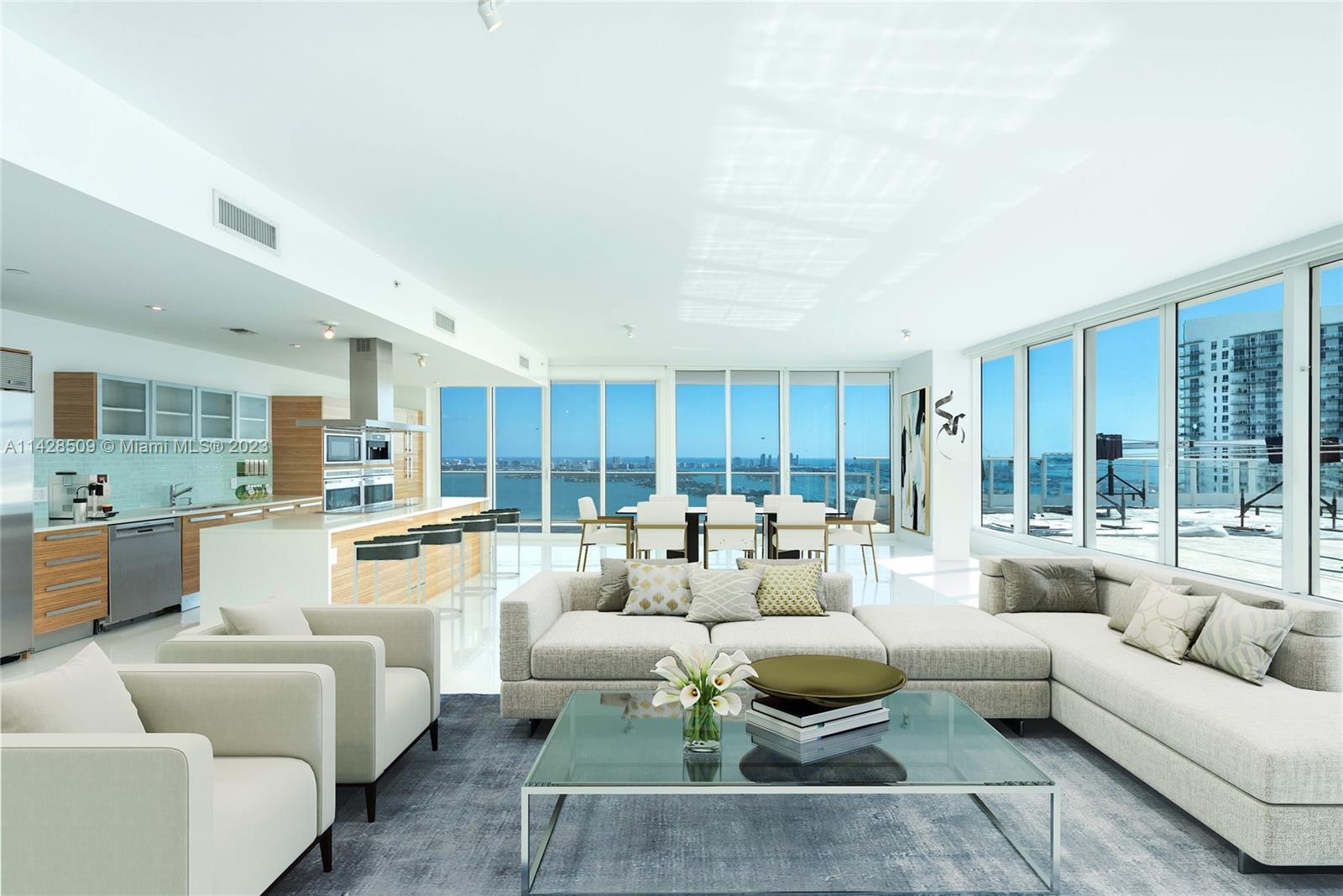 Rarely available, modern Penthouse in Paramount Bay Edgewater, with a private, 2,000-sf terrace offe