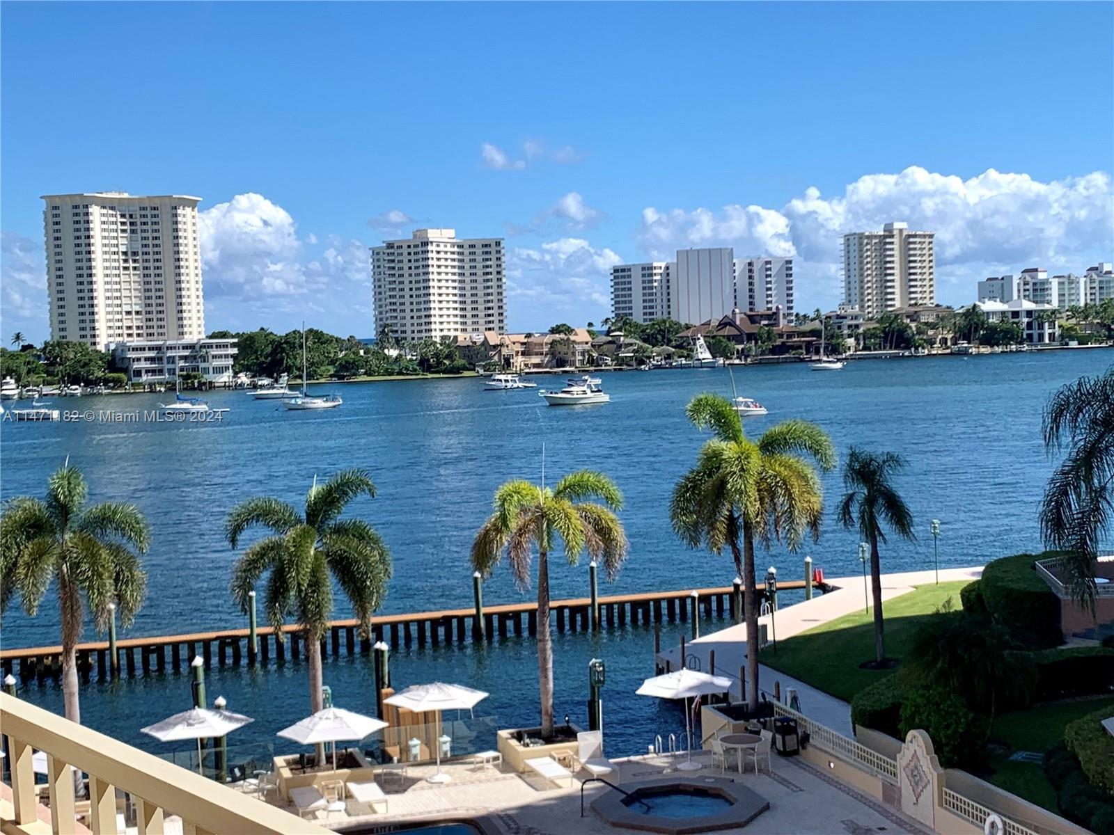 Stunning views of Lake Boca (Intracoastal) and the ocean beyond, from every room and the 70 ft cover