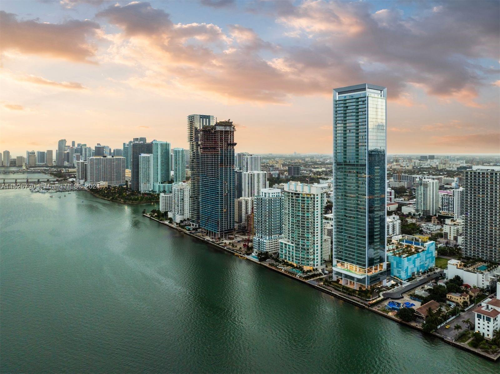 Missoni Baia Unit 3206 boasts spectacular views of Biscayne Bay and the sunset from the primary bedr