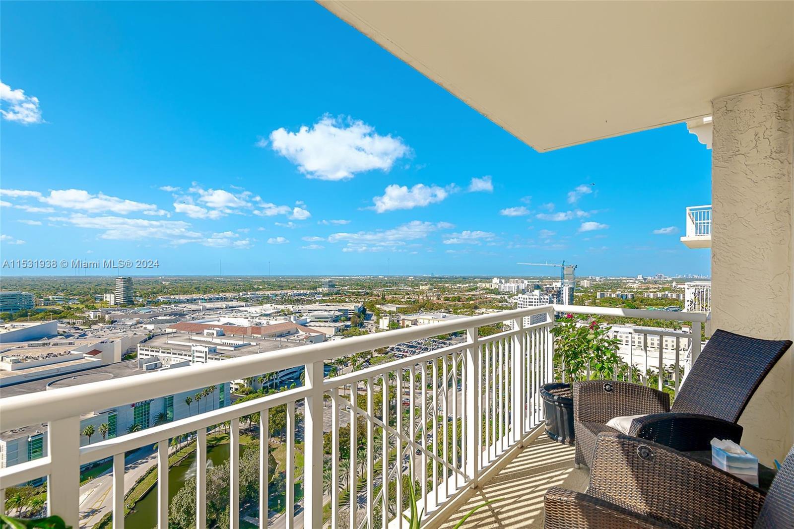 Fully furnished condo in the heart of Aventura on 26th floor 2/2. Only minutes away from the famous 