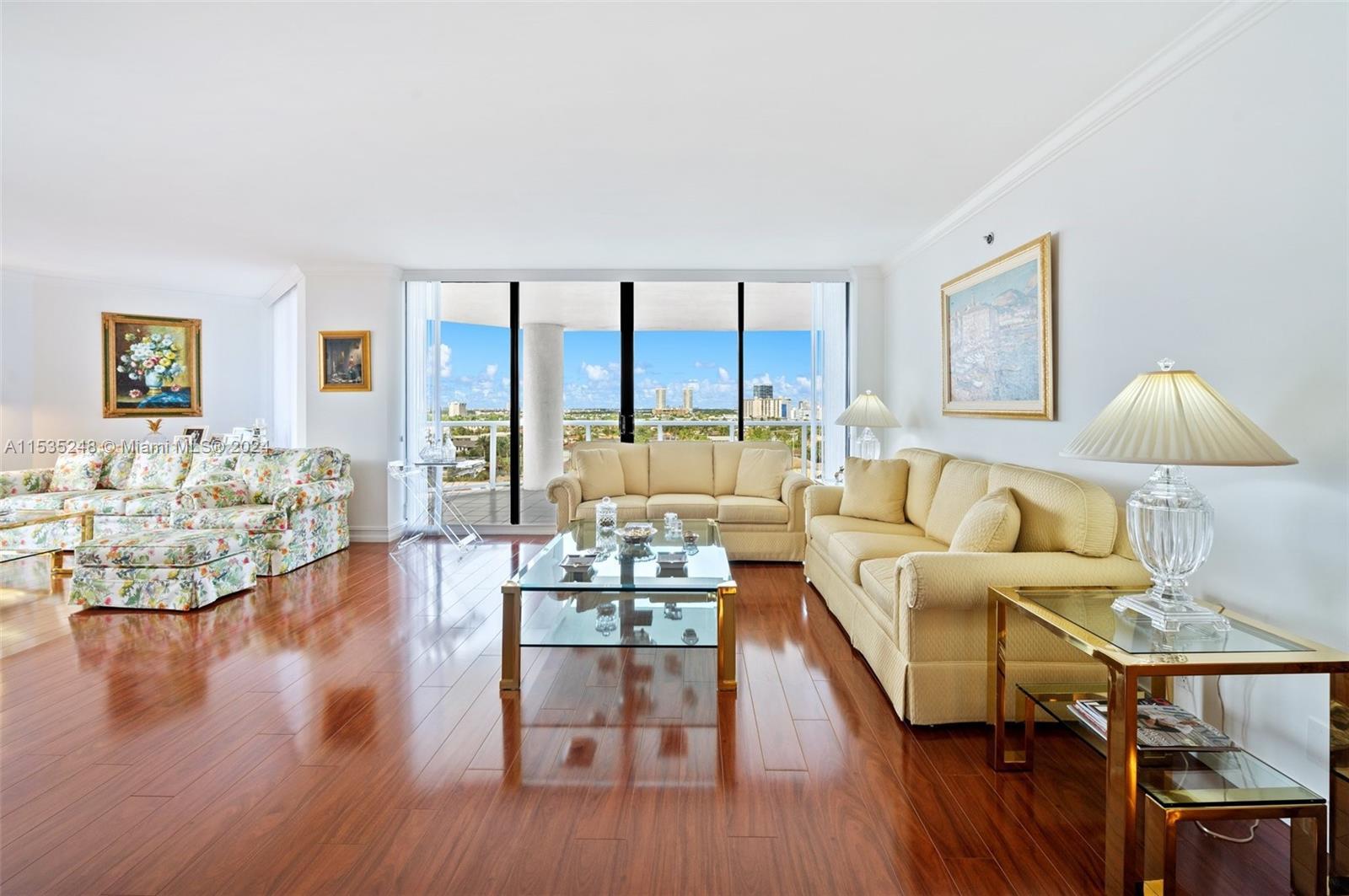 Completely remodeled, 3 bedroom corner unit with beautiful ocean, intracoastal and city views.  New 