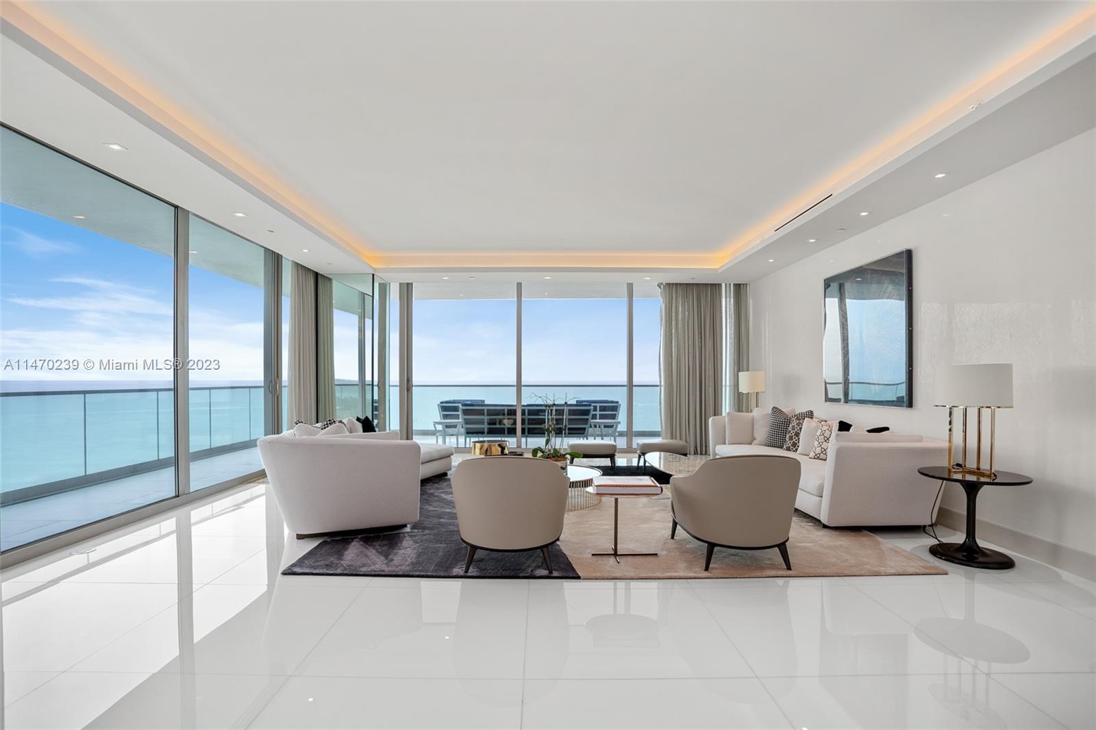 Stunning fully furnished corner 3 bed/3.5 bath unit at the prestigious Oceana residences in BalHarbo