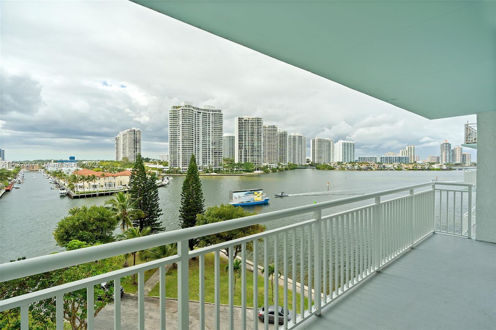 Panoramic view of the intracoastal from the huge balcony and also from every room of this condo. Two