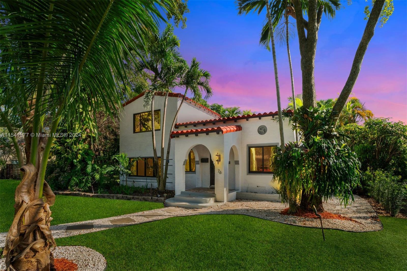 Immerse yourself in the essence of Miami Shores with this Mediterranean villa, nestled in the heart 