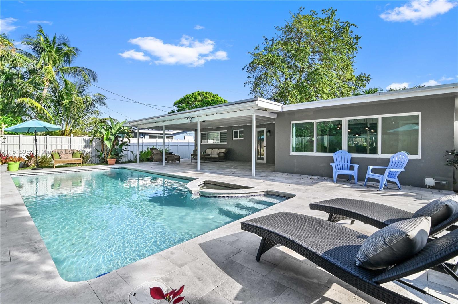 Luxury living in E. Wilton Manors is here, in this completely renovated  3 bedroom 2 bath pool 1 car