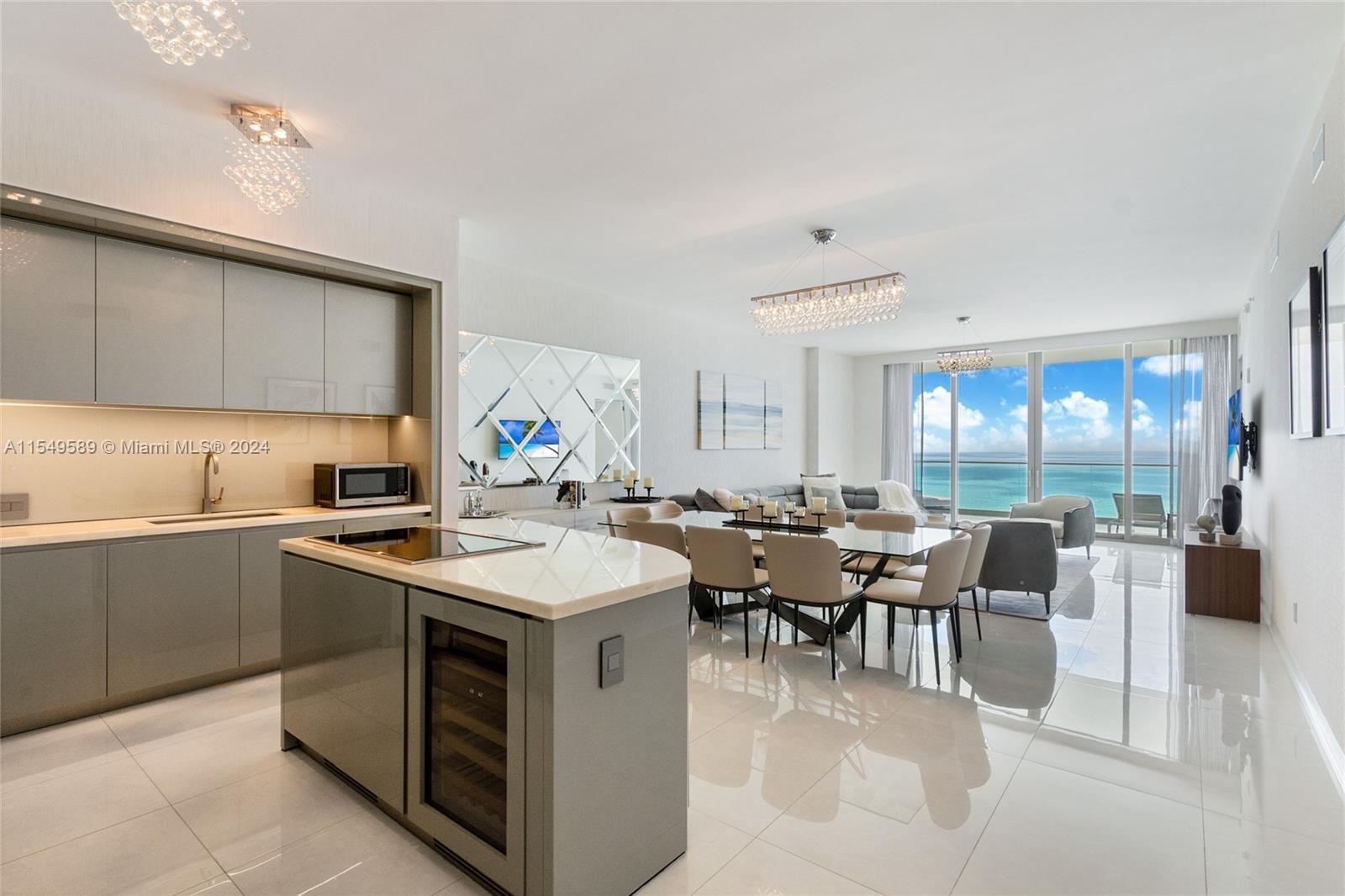 Residences by Armani Casa 2703 offered fully furnished and turnkey for lease. Designer decorated, ta