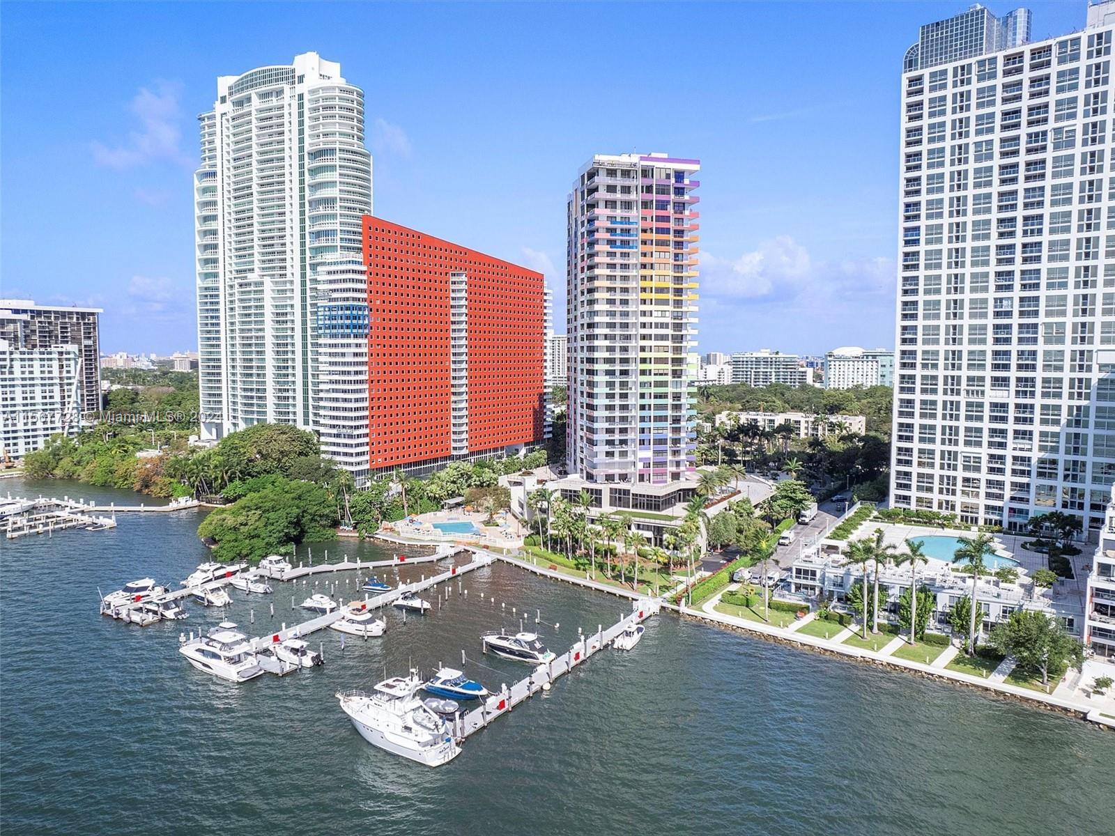 Behold breathtaking vistas of the shimmering waters and the dazzling skyline of Brickell city from t