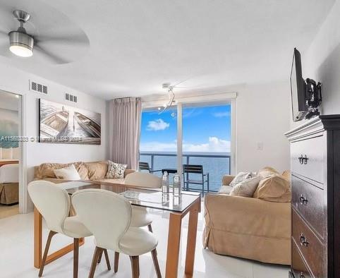 The condo is located in prestigious Sunny Isles with stunning views of the Miami sky line, and ocean