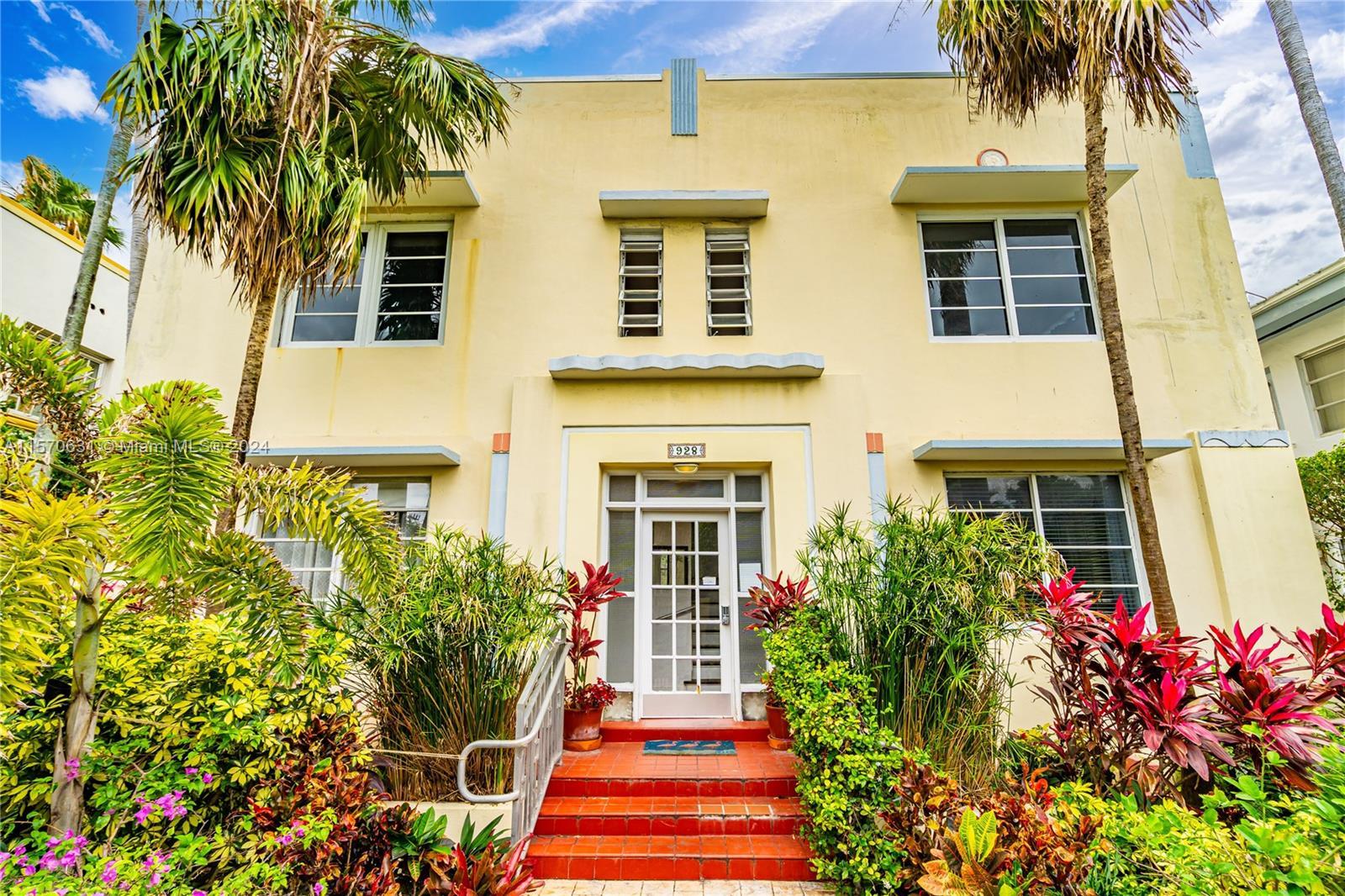 Enjoy South Beach living at its finest! This two story home has a private foyer entry and stairway i
