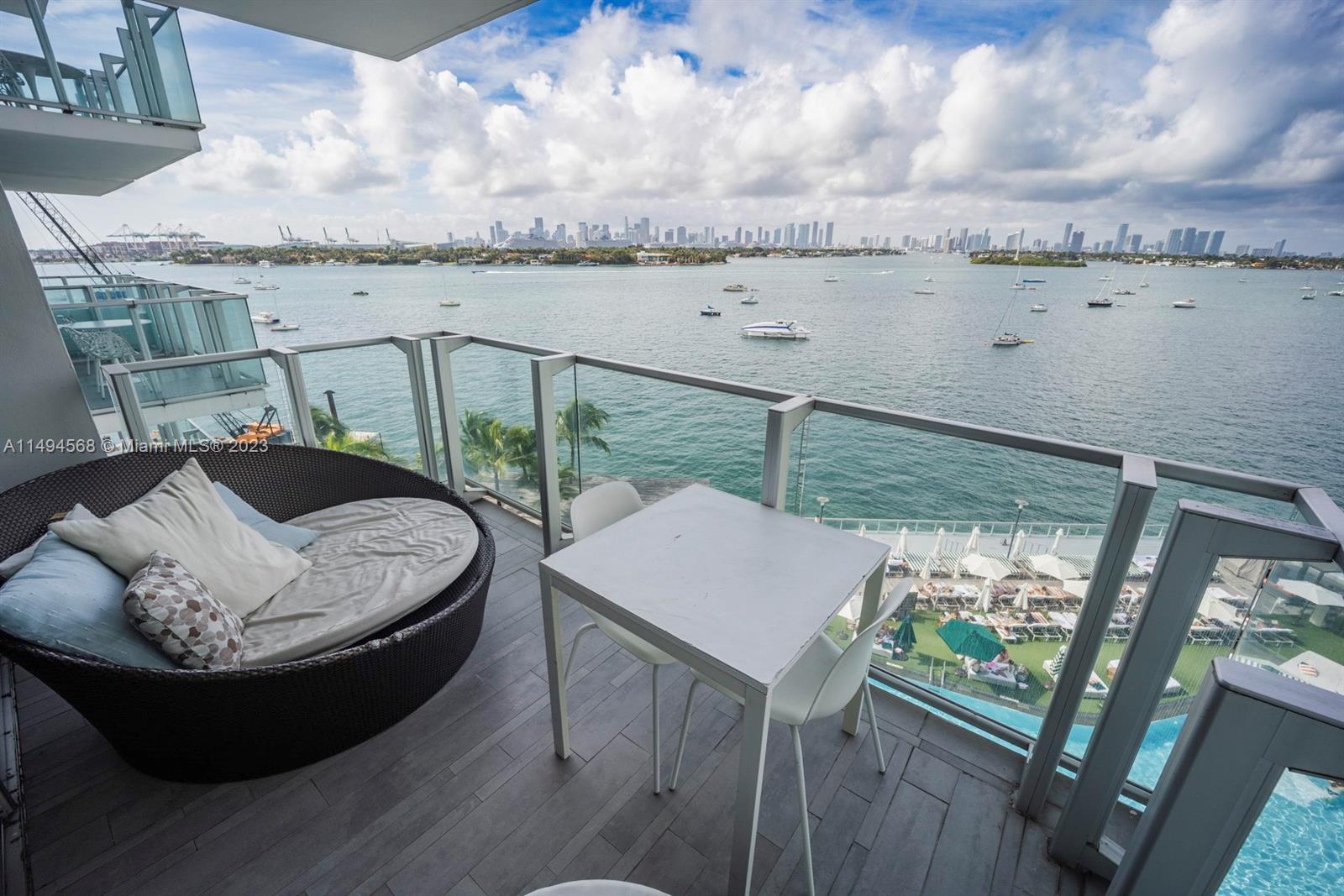 This unit is located at the luxurious Mondrian South Beach. This property has stunning direct bay vi