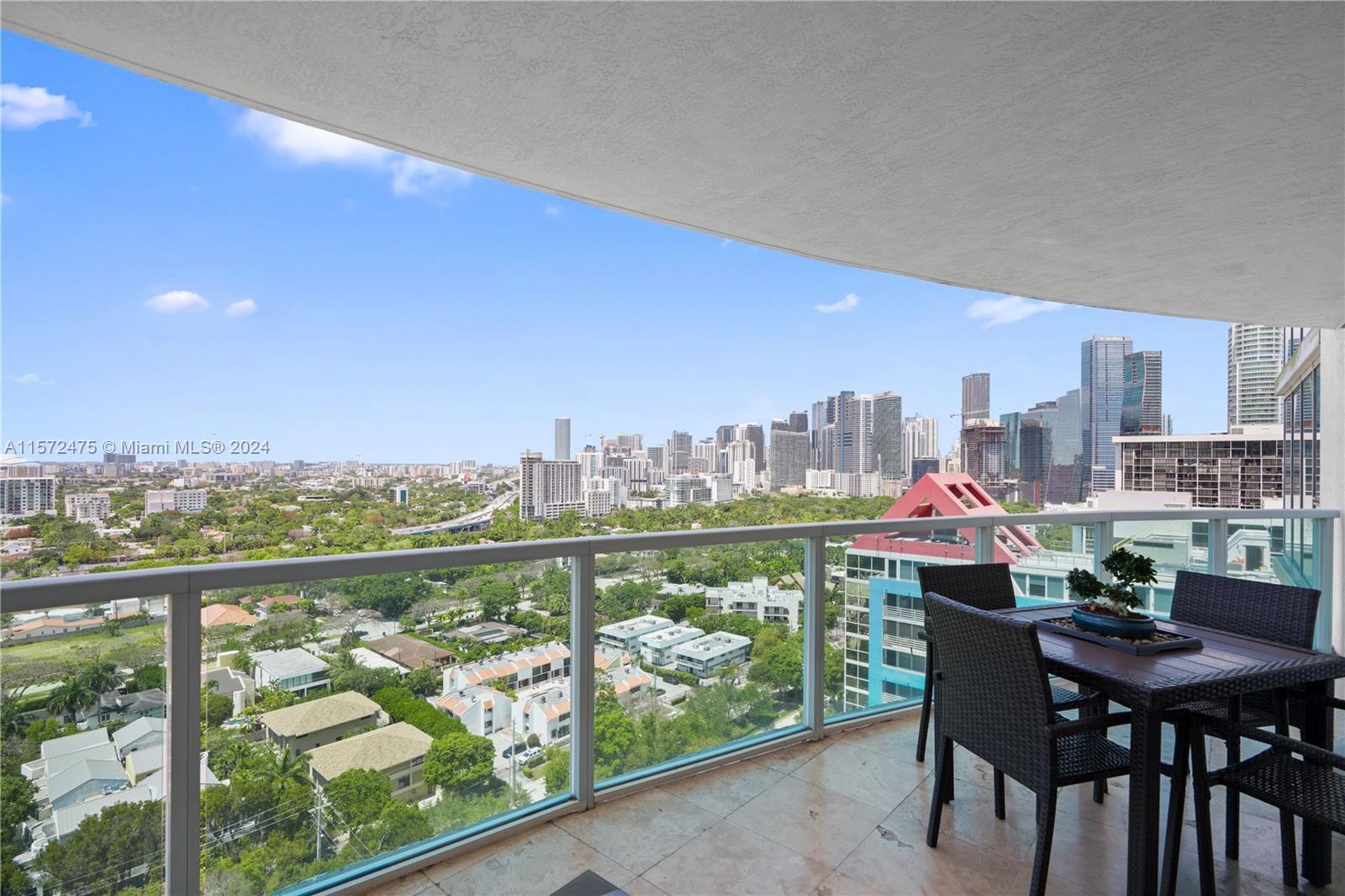 Beautifully furnished 2b 2ba with breathtaking city views from ample balcony, and fabulous bay views