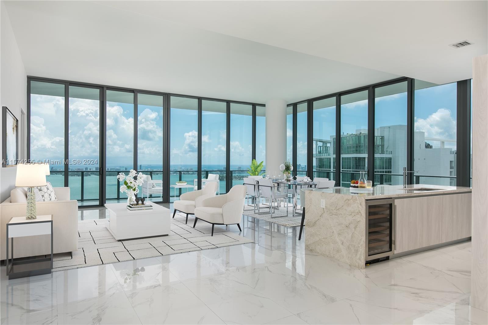 Luxury living in this exquisite PH with unobstructed ocean views. 4 beds, 4.5 baths, this residence 