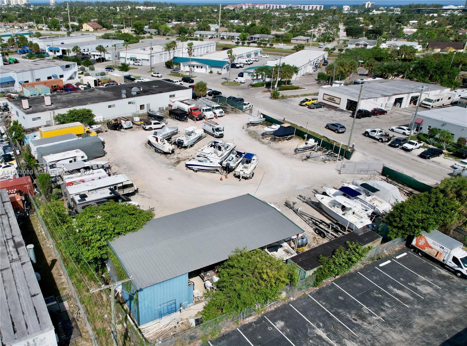 Prime commercial property in Boca Raton, offering a versatile high-end boat and truck storage facili