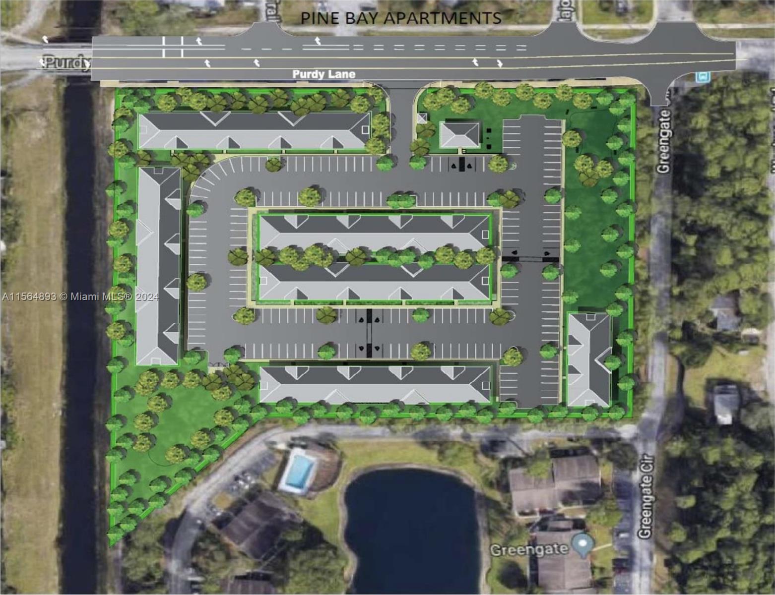 Pine Bay Apartments is a planned multifamily development on a 5.67 acre parcel
located at 5490 Purd