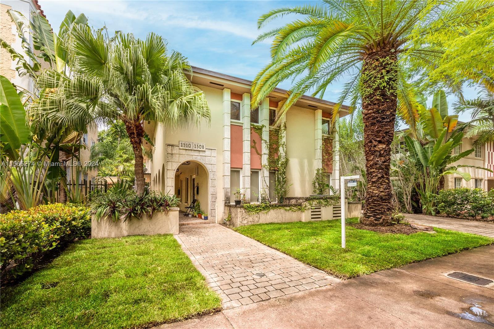 Substantially remodeled 3 Bed/ 2.5 Bath charming townhouse in the heart of Coral Gables. Porcelain &