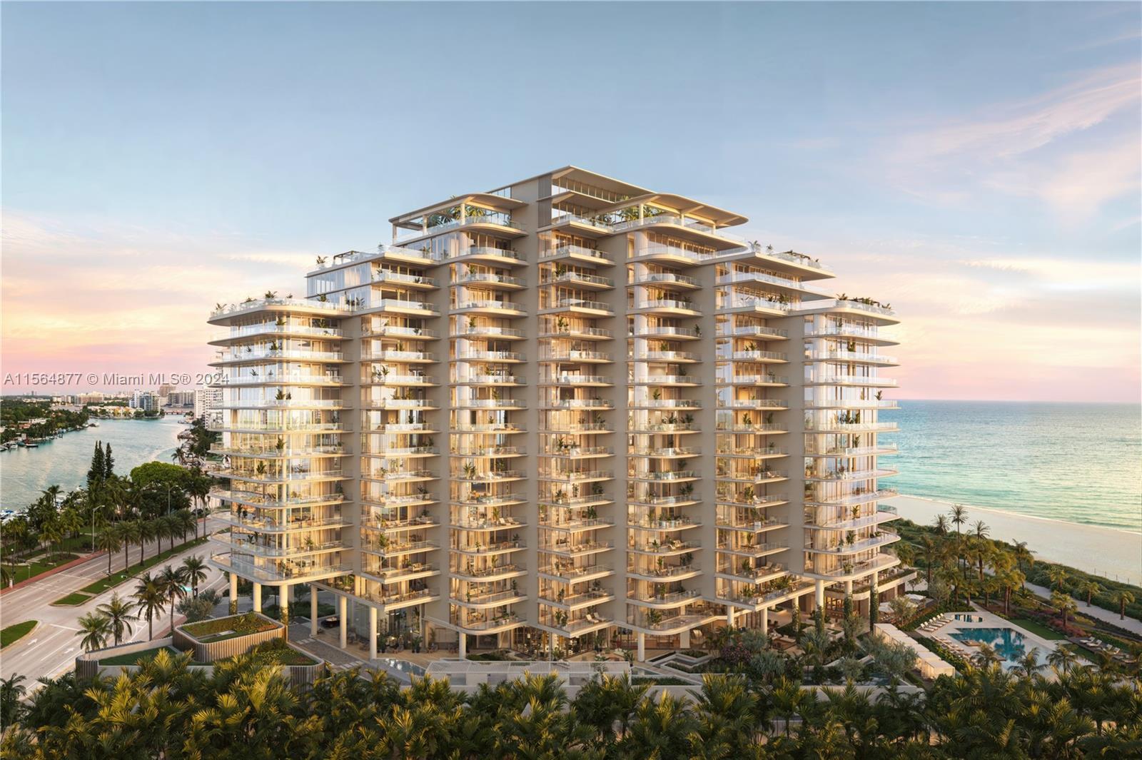 Rising from the most peaceful and expansive stretch of sand on Miami Beach’s coastline, The Perigon 