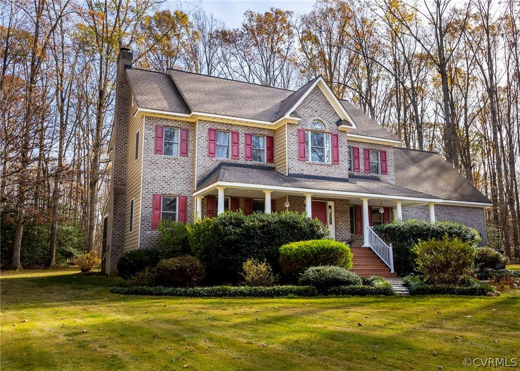 Located only 10 minutes from Rt. 288 and Westchester Commons, this beautiful brick home on 10 Acres 