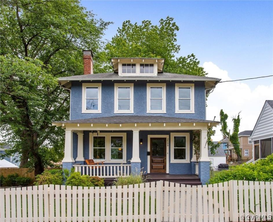 Placed on a fully-fenced Double Lot at 2508 Semmes Avenue, this delightfully renovated four-square h