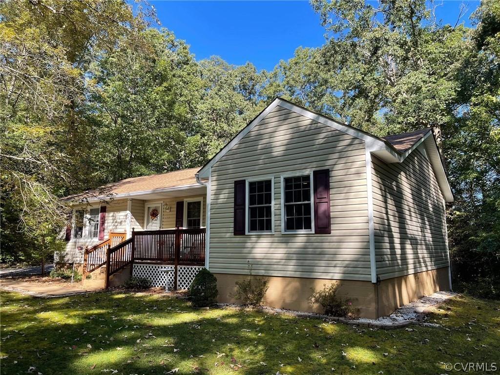 Beautifully maintained updated Ranch on 3.8 wooded acres with 3 Bedrooms and 2 baths, all on one lev
